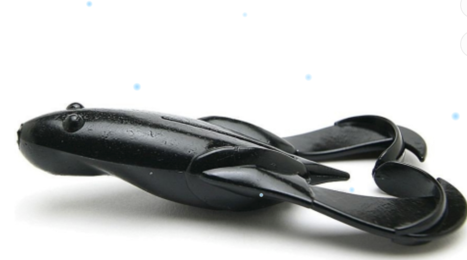 Soft kunstaas Keitech Noisy Flapper 001S Zwart