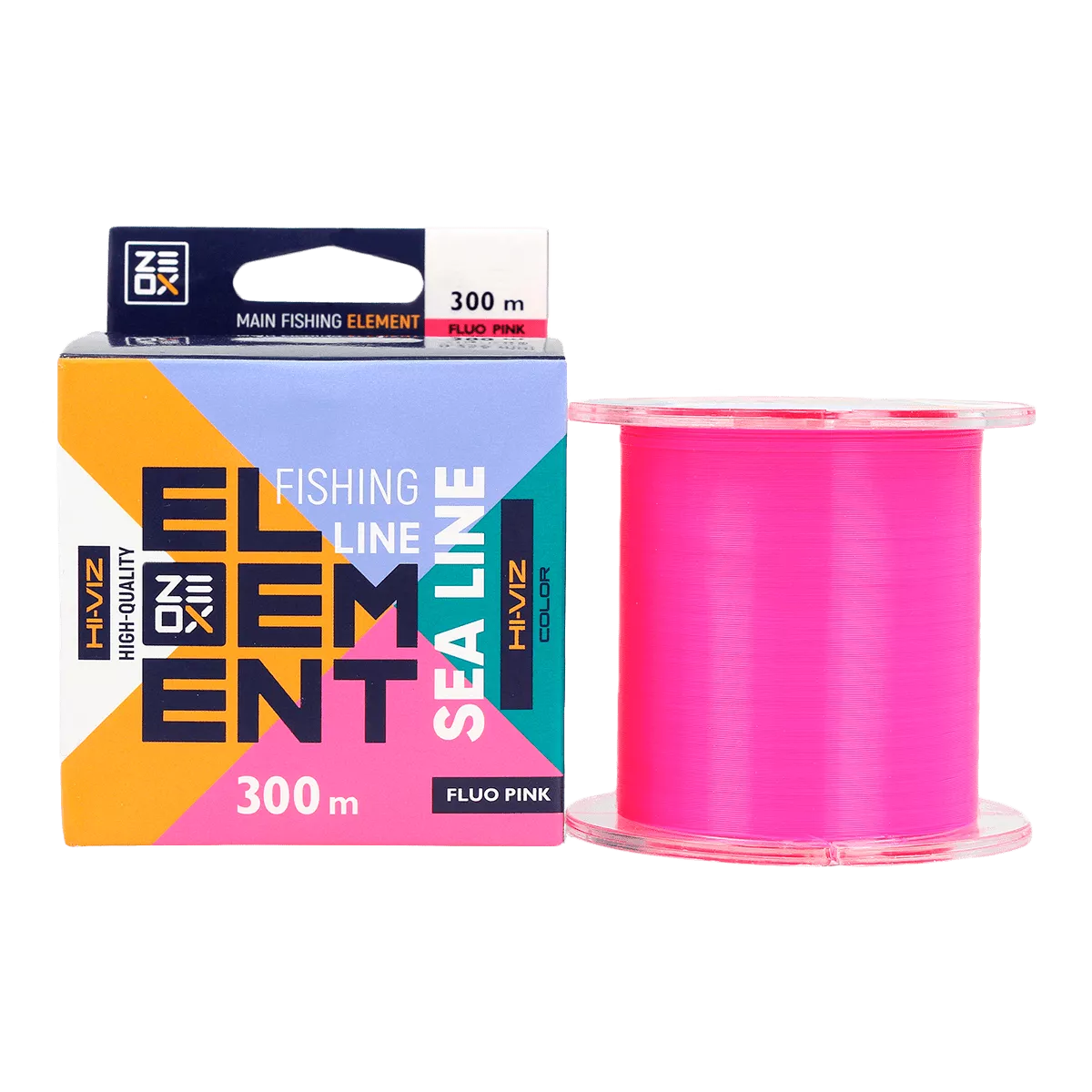 ZEOX Nylonlijn Hi-Viz Element Zee 300m Fluo Roze
