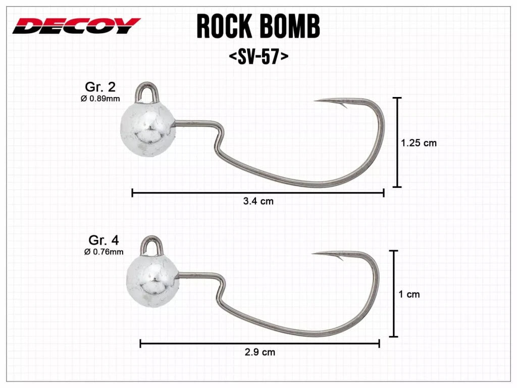 Jig Head DECOY Rock Bomb SV-57