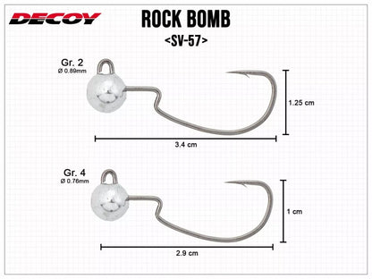 Jig Head DECOY Rock Bomb SV-57