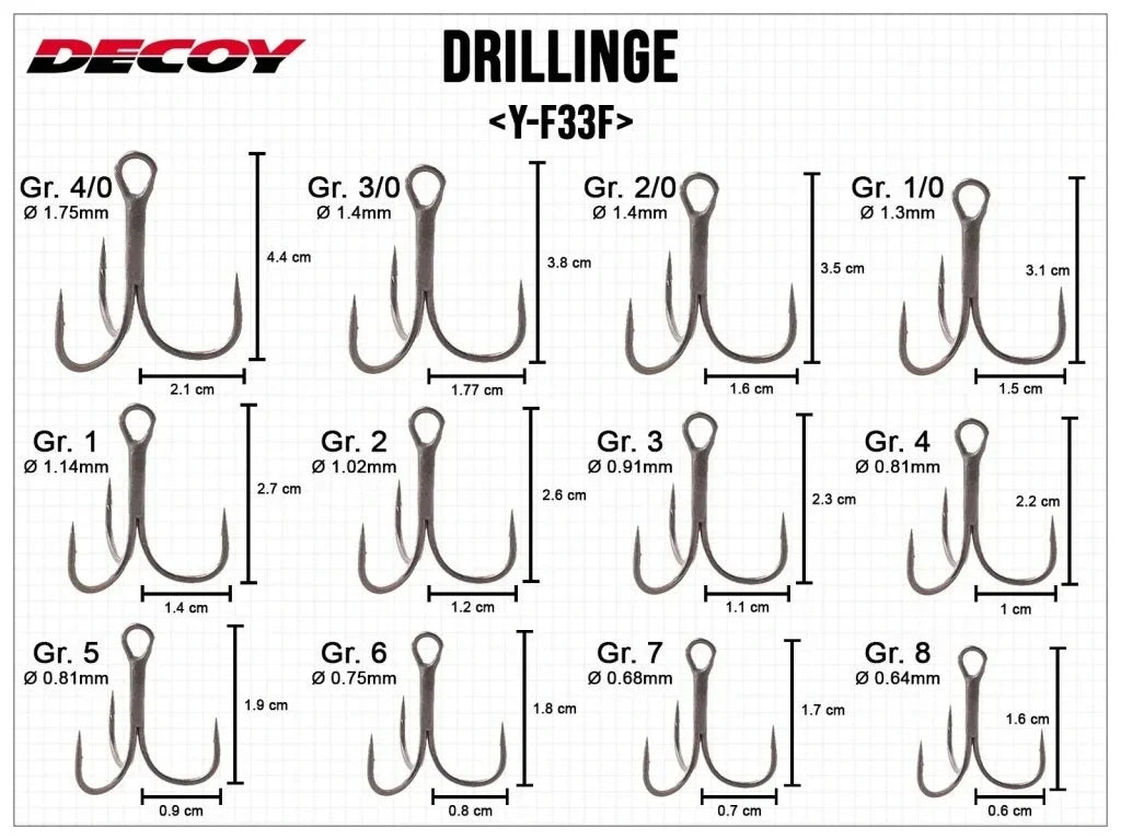 Anzol Triplo Decoy Y-F33F