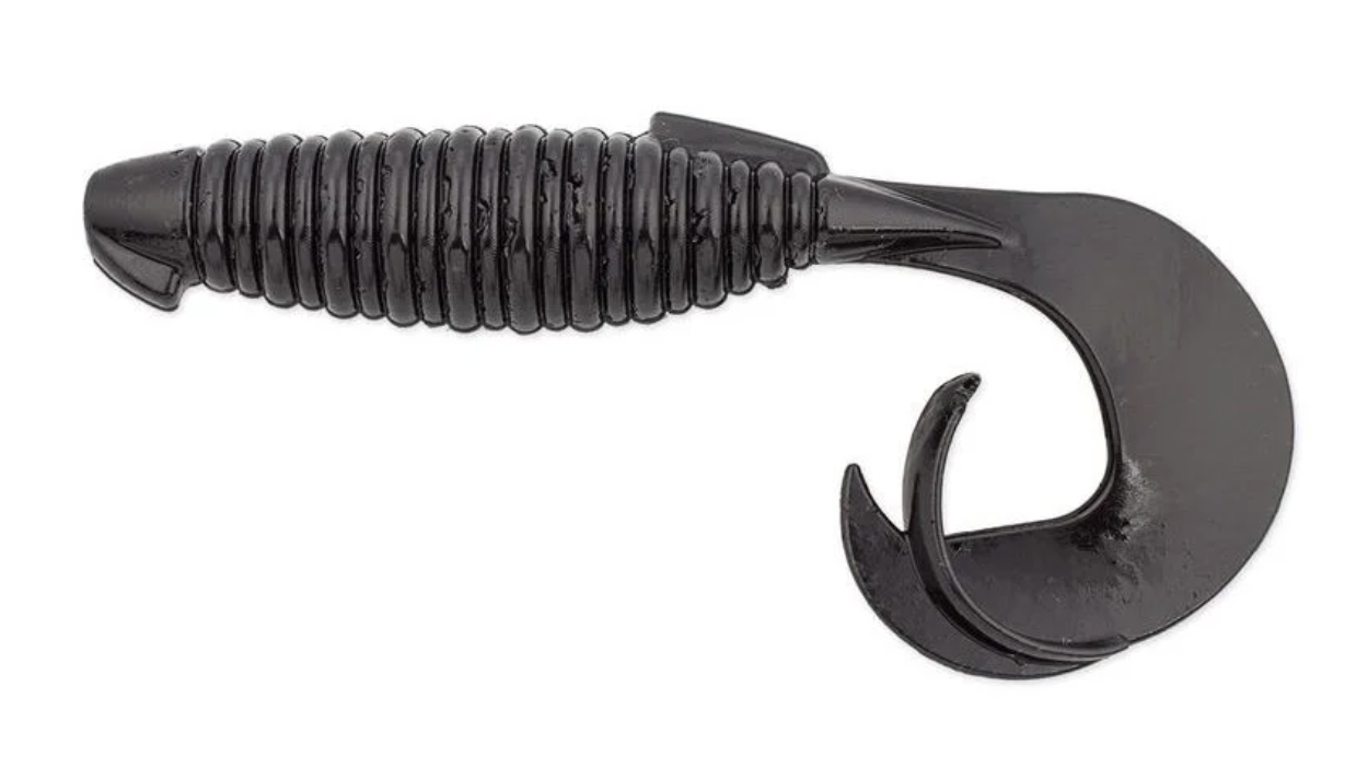 Soft kunstaas Keitech Flapper Grub 001S Zwart