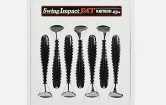 Amostra Silicone Keitech Swing Impact FAT 001S Black