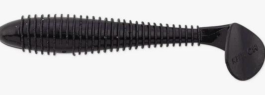 Amostra Flexível Keitech Swing Impact FAT 	001S Black