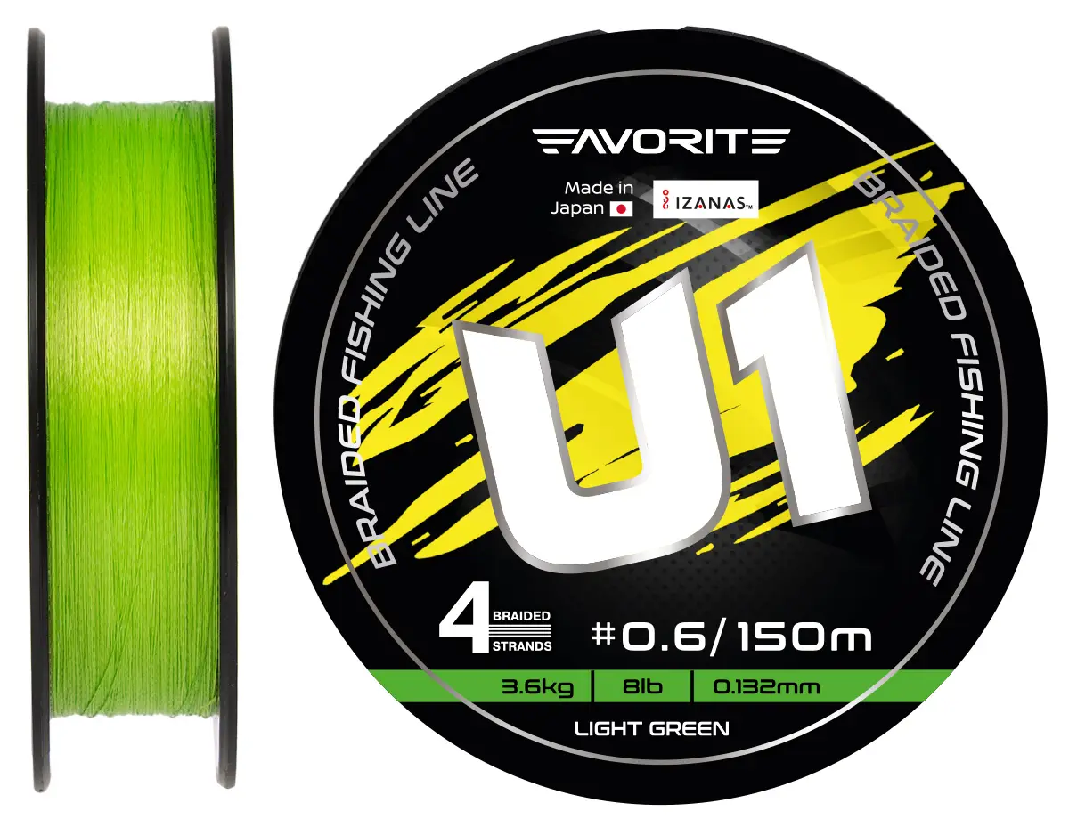 Favorite U1 PE 4x 150m (light green) #2.0/0.242mm 26lb/12.0kg