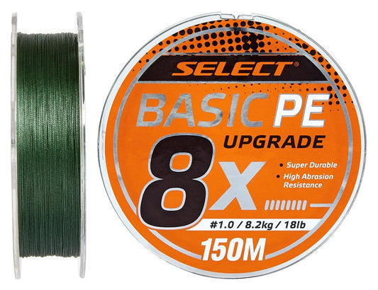 Braided Line Select Basic PE 8X Green 150m #1.5/0.18mm 22lb/10kg