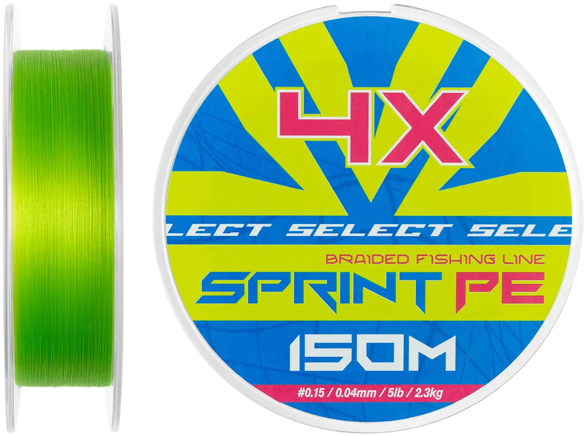 Select Sprint PE 4X Light Green 150m #0.15/0.04mm 5lb/2.3kg