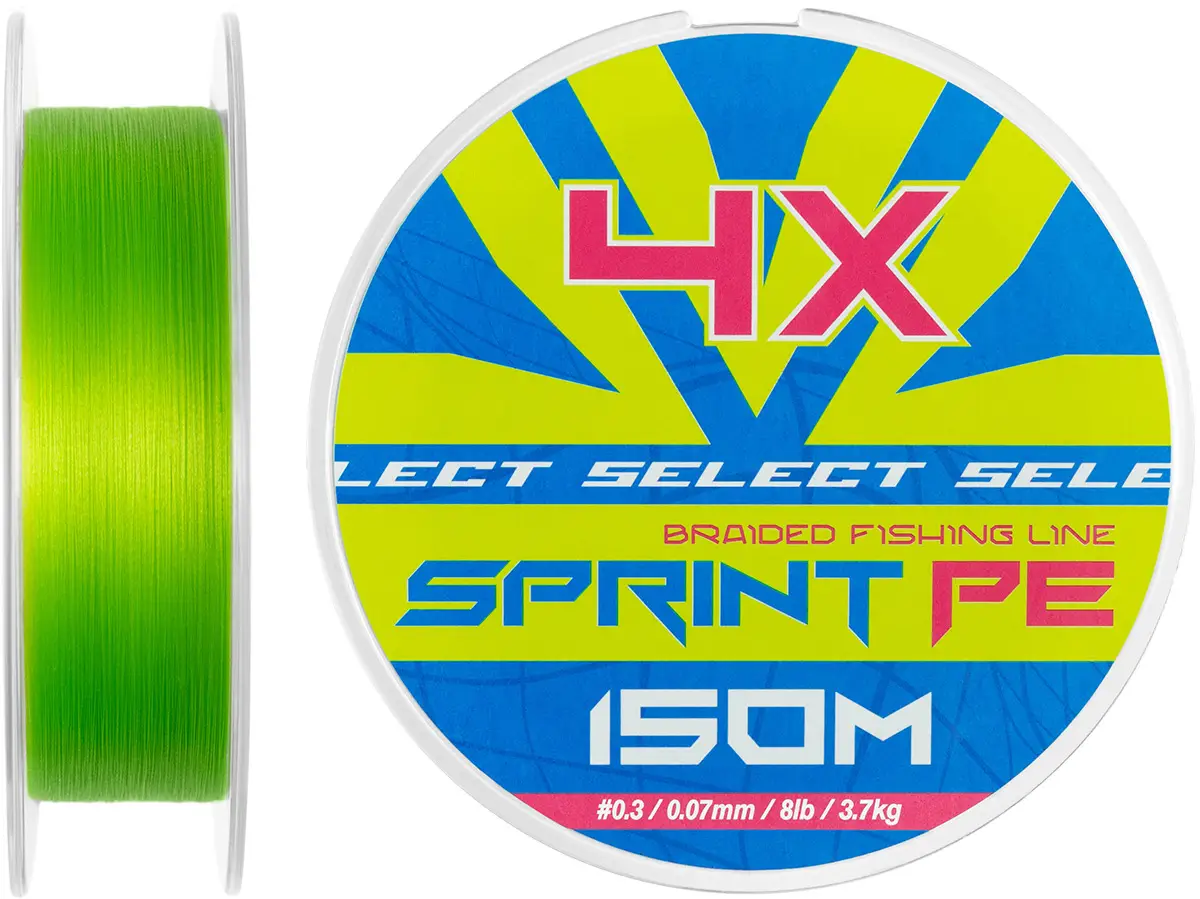 Select Sprint PE 4X Light Green 150m #0.3/0.07mm 8lb/3.7kg