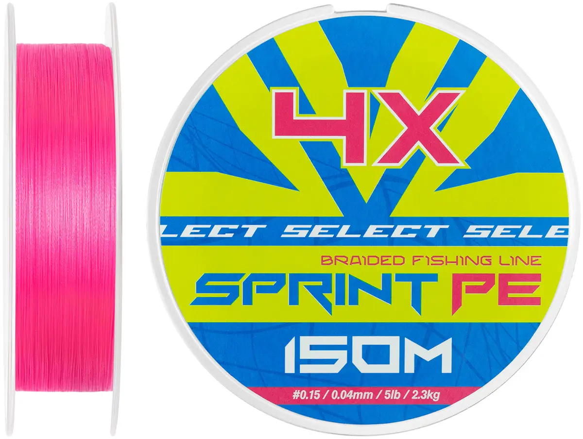 Select Sprint PE 4X Pink 150m #0.15/0.04mm 5lb/2.3kg
