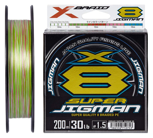 Braided Line YGK X-Braid Super Jigman X8 200m #0.6/0.128mm 14lb/6.3kg
