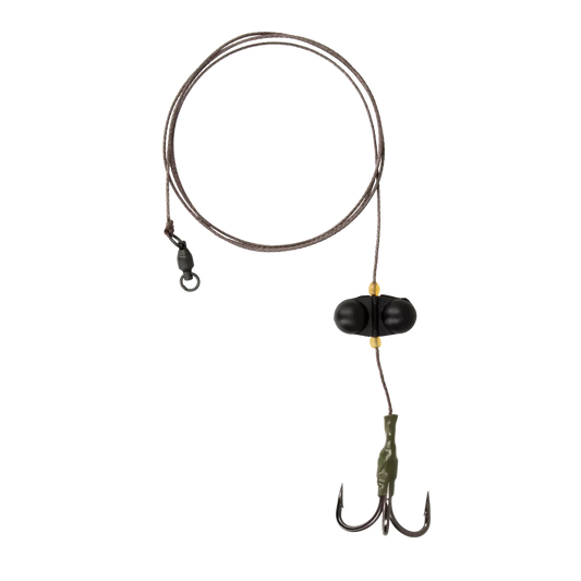 Golden Catch Treble Hook Pike Rig with Rattle – 6/0, 220 lb Test