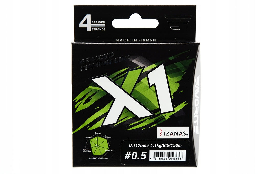 Braided Line Favorite X1 PE 4X 150m.