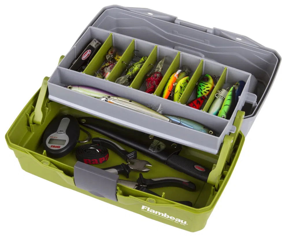 Flambeau 1-Tray Classic Box with Flip Lid PF-6381TB - Emerald Ripple