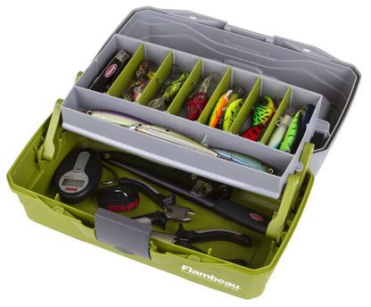 Flambeau 1-Tray Classic Box with Flip Lid PF-6381TB - Emerald Ripple