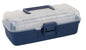 Jarvis Walker Cantilever 1 Tray Clear Top Tackle Box JW40142 - Emerald Ripple