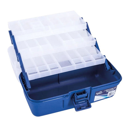 Jarvis Walker Cantilever 3 Tray Tackle Box JW40144 - Emerald Ripple