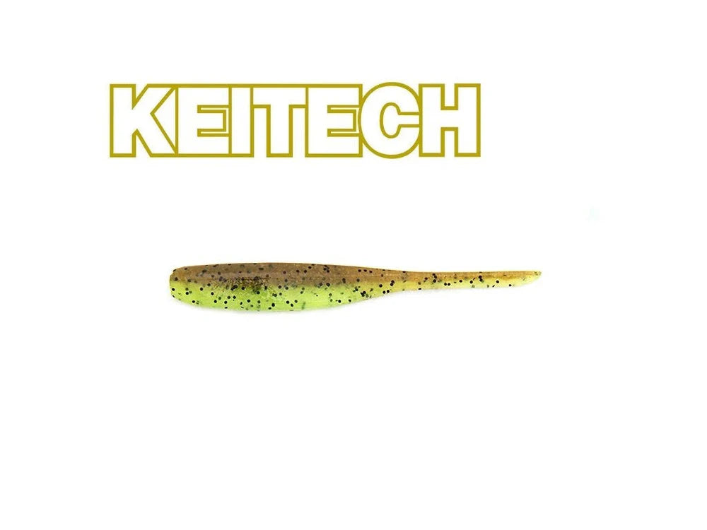 Soft Lure Keitech Shad Impact Green Pumpkin Chartreuse 401T