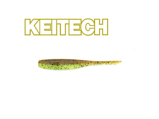 Soft Lure Keitech Shad Impact Green Pumpkin Chartreuse 401T