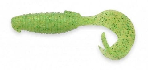 Soft lure Keitech Flapper Grub Lime/Chartreuse# 424S - Emerald Ripple