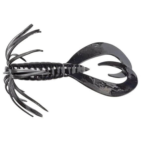 Soft lure Keitech Little Spider Black #001S - Emerald Ripple