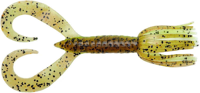 Soft lure Keitech Little Spider Green Pumpkin Chartreuse # 401T - Emerald Ripple