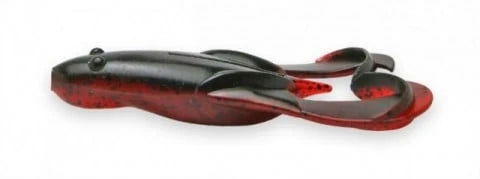 Soft lure Keitech Noisy Flapper Black Red Belly #467T - Emerald Ripple